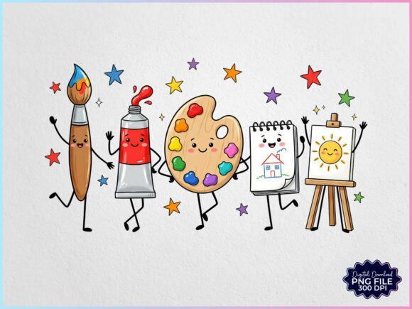 Download Art Teacher Supplies Doodles PNG - Art Collection