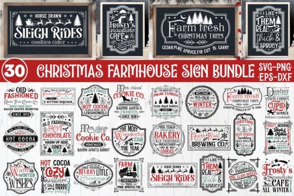 Download Farmhouse Christmas Sign SVG Bundle - Christmas sign svg Collection