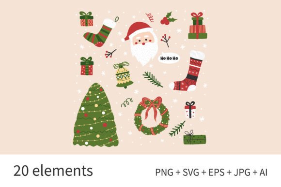 Download Cute Christmas and New Year Clip Art Set - Art Collection