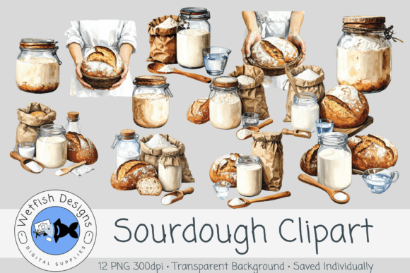 Download Sourdough PNG Watercolor Clipart - Art Collection