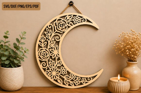 Download Laser Cut Moon Wall Art SVG - Art Collection