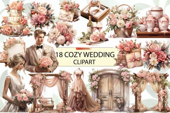 Download Cozy Wedding Decorations Clipart Bundle - Art Collection