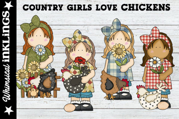 Download Country Girls Love Chickens Clipart - Art Collection