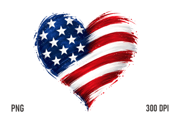 Download Patriotic Heart Flag PNG - Art Collection