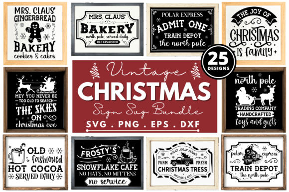 Download Farmhouse Christmas Sign SVG Bundle - Christmas sign svg Collection