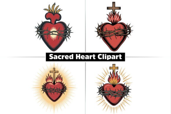 Download Sacred Heart Cristian Clipart PNG Design - Art Collection