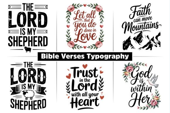 Download Bible Verses Typography Clipart Design - Art Collection
