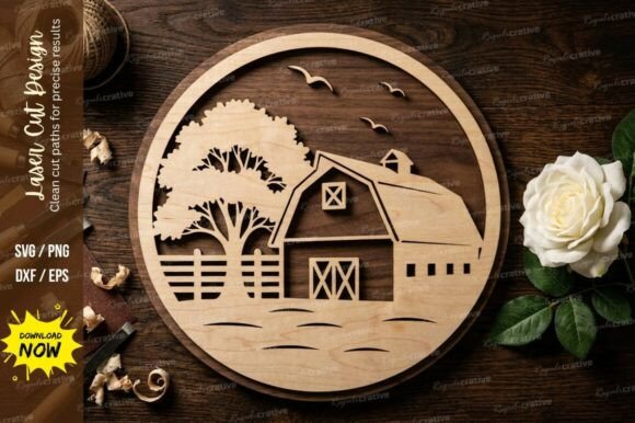 Download Rustic Farm Barn Laser Cut Wood Art - Art Collection