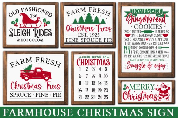 Download Farmhouse Christmas Sign SVG Bundle - Christmas sign svg Collection