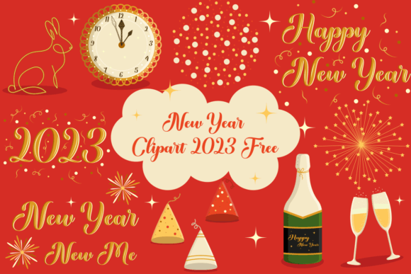 Download New Year 2023 Clipart Free - Art Collection