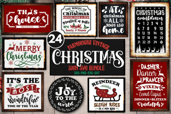 Download Farmhouse Christmas Sign SVG Bundle - Christmas sign svg Collection