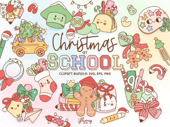 Download Christmas School Teachers Clipart Bundle - Art Collection