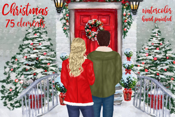 Download Christmas Couples  Clipart Xmas Scenery - Art Collection