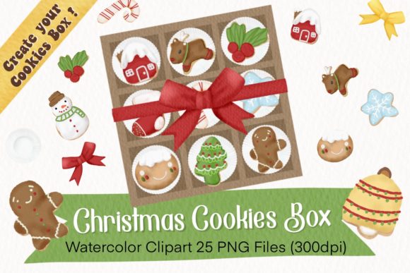 Download DIY Christmas Cookies Box Clipart , Png - Art Collection