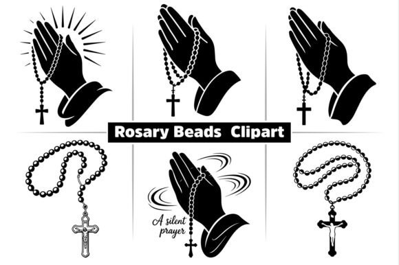 Download Rosary Beads Prayer Clipart Silhouette - Art Collection