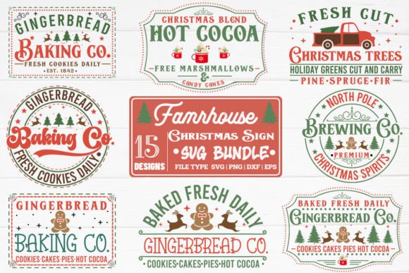 Download Farmhouse Christmas Sign Svg Bundle - Christmas sign svg Collection