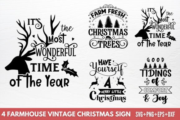 Download Farmhouse Vintage Christmas Sign SVG - Christmas sign svg Collection
