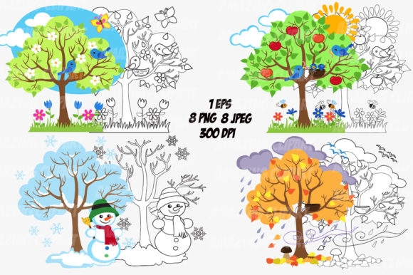 Download Four Seasons Trees Clipart Seasonal Tree - Art Collection