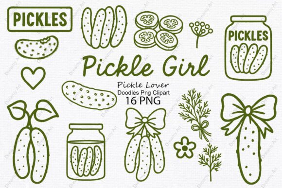 Download Pickle Lover Doodles Png Clipart - Art Collection