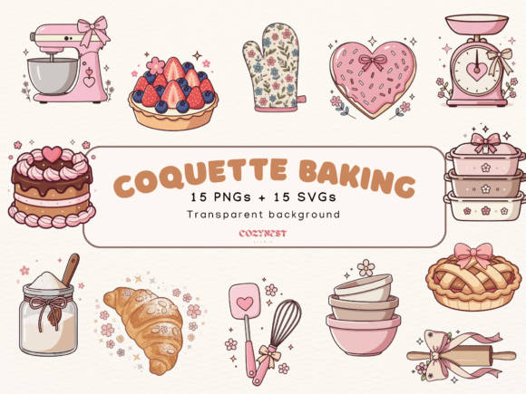 Download Coquette Baking Cliparts, Cute Bakery - Art Collection