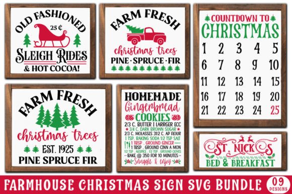 Download Farmhouse Christmas Sign SVG Bundle - Christmas sign svg Collection