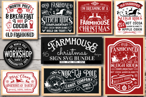 Download Farmhouse Christmas Sign Svg Bundle - Christmas sign svg Collection