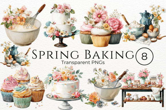 Download Spring Baking Watercolor Clipart - Art Collection