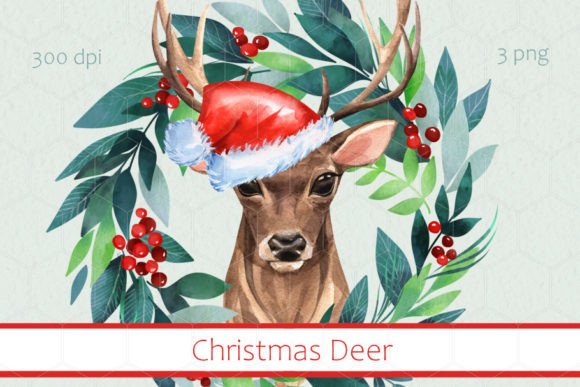 Download Christmas Deer. Clipart - Art Collection