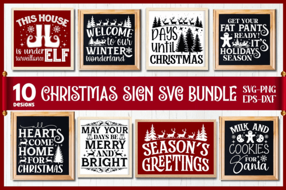 Download Farmhouse Christmas Sign SVG Bundle - Christmas sign svg Collection