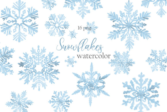 Download Watercolor Snowflakes Clipart - Art Collection